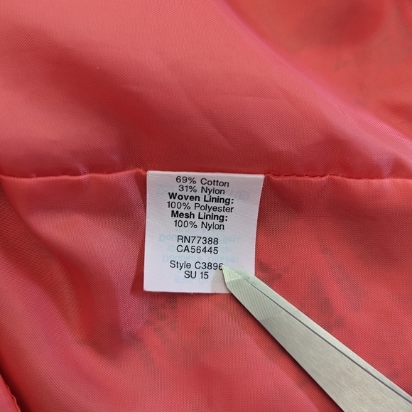 J. Crew coral floral cotton lace dress women's size 12 - Picture 12 of 13